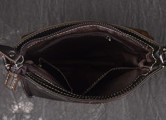 Vintage Leather Small Messenger Bag Shoulder Bag For Men
