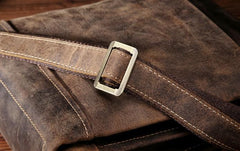 Cool Leather Mens Small Messenger Bags Vintage Shoulder Bags For Men