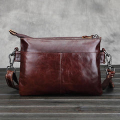 Leather Mens Coffee Cool Small Messenger Bag Vintage Shoulder Bags For Men