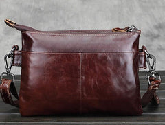 Leather Mens Coffee Cool Small Messenger Bag Vintage Shoulder Bags For Men