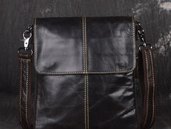 Vintage Leather Small Messenger Bag Shoulder Bag For Men