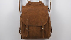 Vintage Mens Leather 15inch Laptop Backpack Leather School Backpack Travel Backpack for Men - imessengerbags
