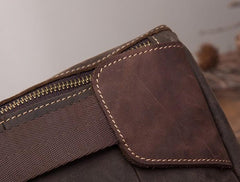 Vintage Mens Leather Biker Fanny Pack Waist Bags Fanny Bag For Men