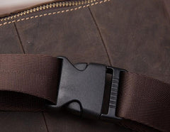 Vintage Mens Leather Biker Fanny Pack Waist Bags Fanny Bag For Men