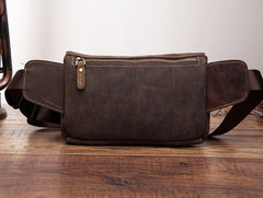 Vintage Mens Leather Biker Fanny Pack Waist Bags Fanny Bag For Men