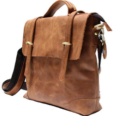 Vintage Mens Leather Briefcase Handbag Shoulder Bag Backpack for men