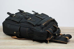 Vintage Mens Leather Large Laptop Backpack Travel Backpack Leather School Backpacks for Men