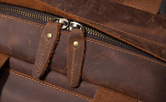 Vintage Mens Leather Large Laptop Backpack Travel Backpack Leather School Backpacks for Men