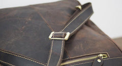 Vintage Mens Leather School Backpacks Laptop Backpack Travel Leather Backpack for Men - imessengerbags