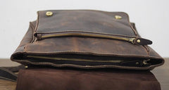 Vintage Mens Leather School Backpacks Laptop Backpack Travel Leather Backpack for Men - imessengerbags