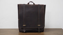 Vintage Mens Leather School Backpacks Laptop Backpack Travel Leather Backpack for Men - imessengerbags