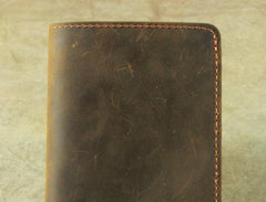 Vintage Mens Leather Slim Bifold Small Wallet Cool billfold Slim Small Wallet for Men - imessengerbags