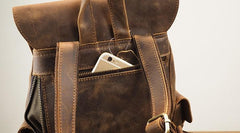 cool leather backpacks Vintage Leather Backpacks for Men Best College Backpack Men's Leather Backpack