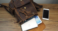 leather women's backpack Vintage Leather Backpacks for Men Best College Backpack Men's Leather Backpack