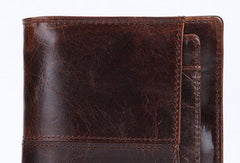 Vintage Mens Wallet billfold Slim Bifold Wallet Genuine Leather Card Wallet for Men - imessengerbags