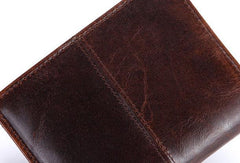 Vintage Mens Wallet billfold Slim Bifold Wallet Genuine Leather Card Wallet for Men - imessengerbags