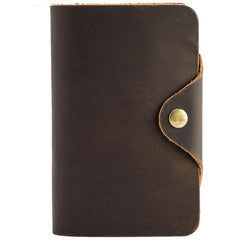 Vintage Slim long Wallets Leather Mens Coffee Wallet Long Wallet for Men - imessengerbags