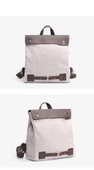 Canvas Leather Mens Womens Small 13'' School Backpack College Backpack for Men - imessengerbags