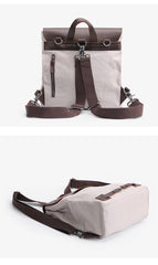 Canvas Leather Mens Womens Small 13'' School Backpack College Backpack for Men - imessengerbags