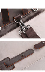 Canvas Leather Mens Womens Small 13'' School Backpack College Backpack for Men - imessengerbags