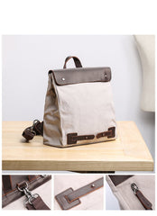 Canvas Leather Mens Womens Small 13'' School Backpack College Backpack for Men - imessengerbags
