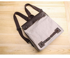 Canvas Leather Mens Womens Small 13'' School Backpack College Backpack for Men - imessengerbags