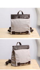 Canvas Leather Mens Womens Small 13'' School Backpack College Backpack for Men - imessengerbags