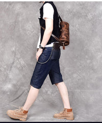 Leather Mens Vintage Brown Side Bag Barrel Messenger Bag Small Bucket Bag For Men - imessengerbags
