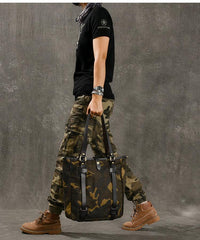 tote for men​ Canvas Tote For Men Tote Waxed Canvas Tote Bag Camouflage Tote Bag On Shoulder Mens