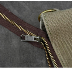 Washed Canvas Leather Mens 15'' Army Green Tote Bag Handbag Tote Bag Light Coffee Shoulder Bag Tote Purse For Men - imessengerbags