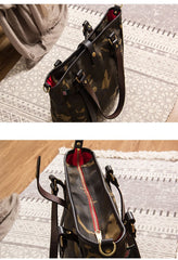 Waxed Canvas Mens Womens Handbag 14'' Tote Bag Camouflage Shoulder Bag Tote Purse For Men - imessengerbags