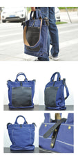 White Canvas Leather Mens Tote Handbags Messenger Bag Khaki Shoulder Tote Bag For Men and Women - imessengerbags