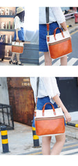White Leather Canvas Womens Mens Tote Handbag Messenger Bags Shoulder Tote Bag For Men and Women - imessengerbags