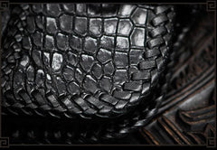 Handmade Leather Small Tooled Mens billfold Wallet Cool Chain Wallet Biker Wallet for Men