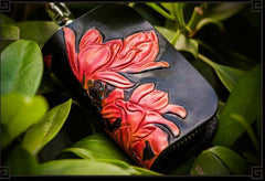 Handmade Leather Tooled Mens Cool Car Key Wallet Car Key Holder Car Key Case for Men - imessengerbags