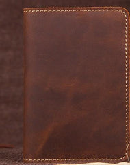 Mens Slim Leather Passport Wallet Bifold Long Passport Wallet Travel Wallet For Men - imessengerbags