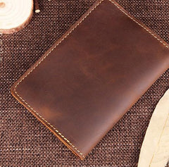 Mens Slim Leather Passport Wallet Bifold Long Passport Wallet Travel Wallet For Men - imessengerbags