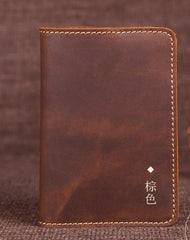 Mens Slim Leather Passport Wallet Bifold Long Passport Wallet Travel Wallet For Men - imessengerbags