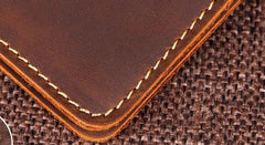 Mens Slim Leather Passport Wallet Bifold Long Passport Wallet Travel Wallet For Men - imessengerbags