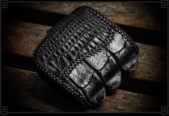 Handmade Leather Small Tooled Mens billfold Wallet Cool Chain Wallet Biker Wallet for Men