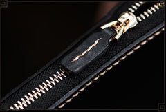 Handmade Leather Tibetan Mens Chain Biker Wallet Cool Leather Wallet Long Clutch Wallets for Men - imessengerbags