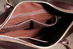 Genuine Leather Mens Coffee Cool Handbag Briefcase Shoulder Bag Work Bag Business Bag for men