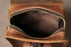 Leather Belt Pouch Mens Small Cases Waist Bag Hip Pack Belt Bag Fanny Pack Bumbag for Men - imessengerbags