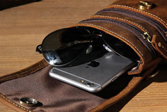 Leather Belt Pouch Mens Small Cases Waist Bag Hip Pack Belt Bag Fanny Pack Bumbag for Men