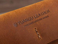 Leather Long Wallets for men Slim Bifold Vintage Men Long Wallet