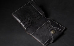 Leather Mens Slim billfold Leather Wallet Men Small Wallets Bifold for Men - imessengerbags
