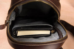 Leather Sling Bag for Men Crossbody Sling Bag Chest Bag for men - imessengerbags