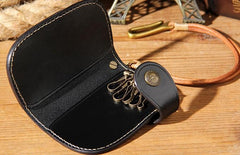 Mens Cool Key Wallet Handmade Leather Car Key Card Holder Car Key Case for Men - imessengerbags
